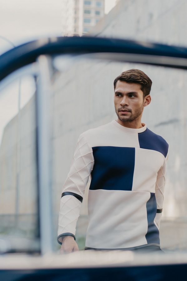 Panels Neoprene Jumper (Beige)