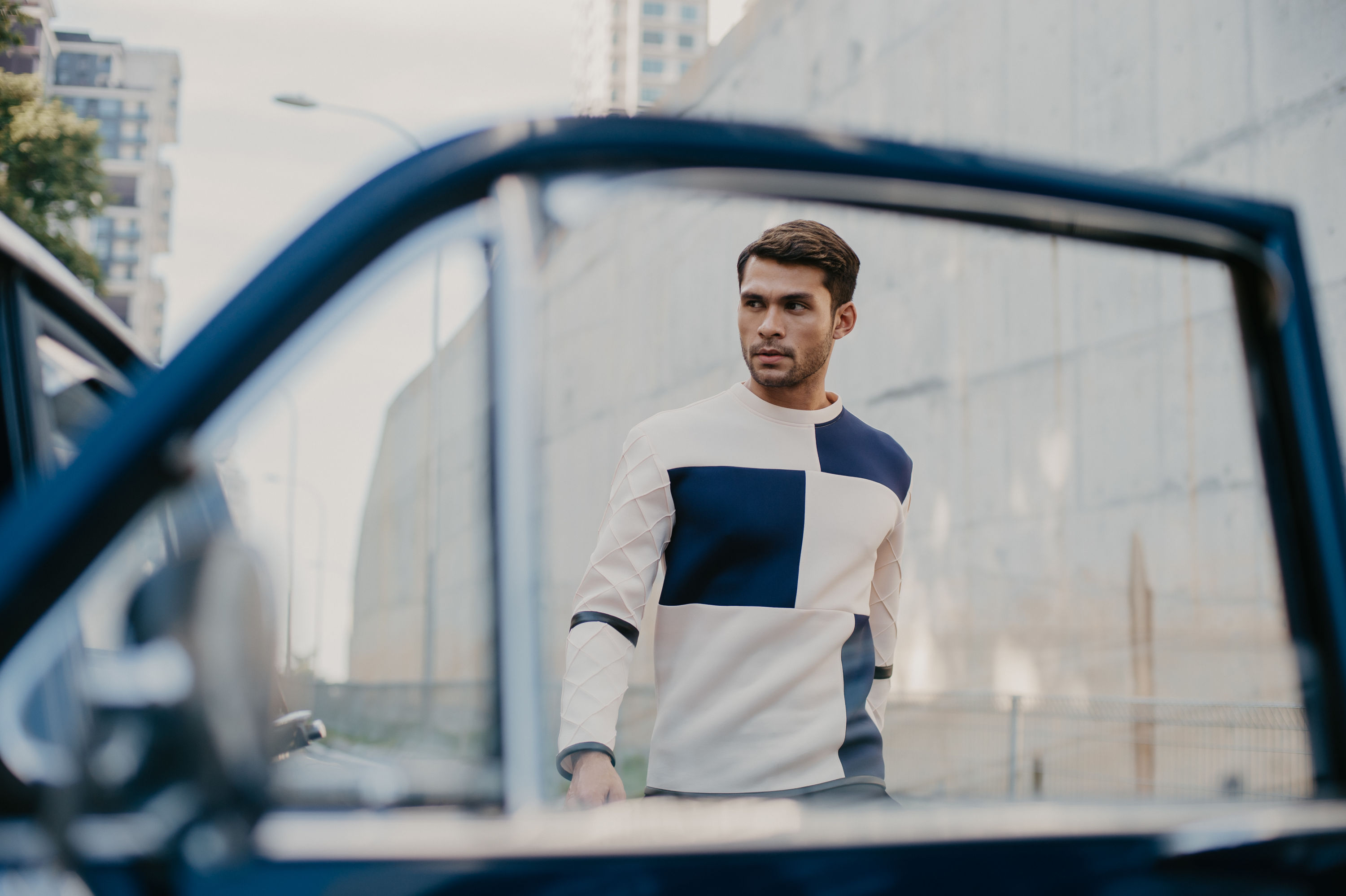 Panels Neoprene Jumper (Beige) Panels Neoprene Jumper (Beige)