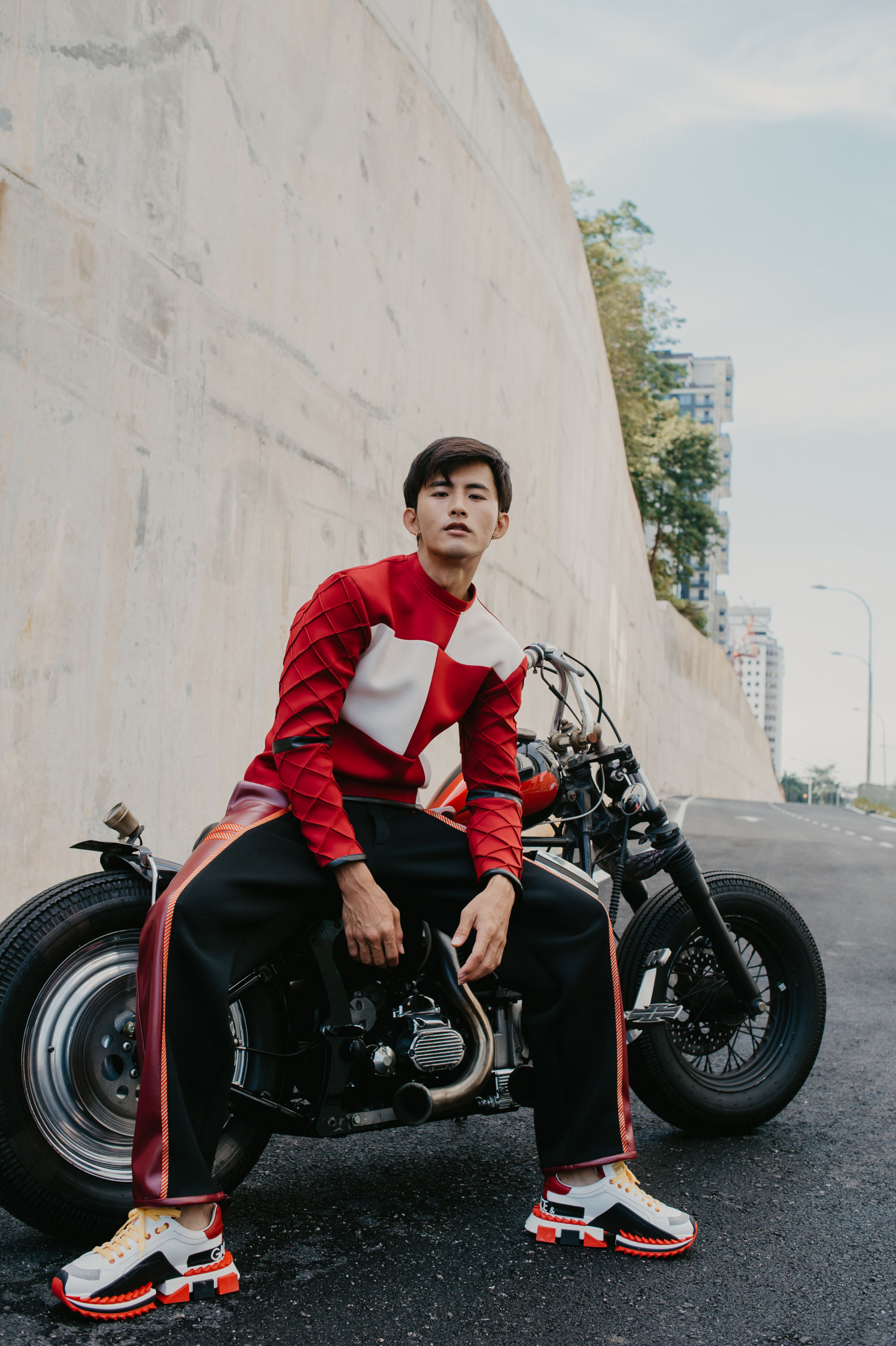 Panels Neoprene Jumper (Red) Panels Neoprene Jumper (Red)