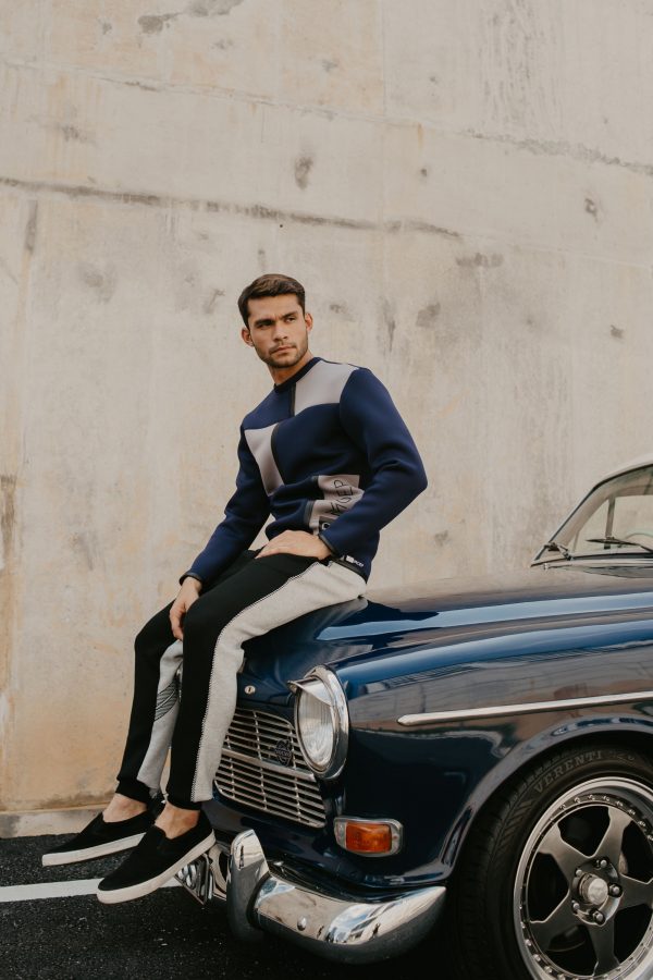 Panels Neoprene Jumper (Midnight blue)