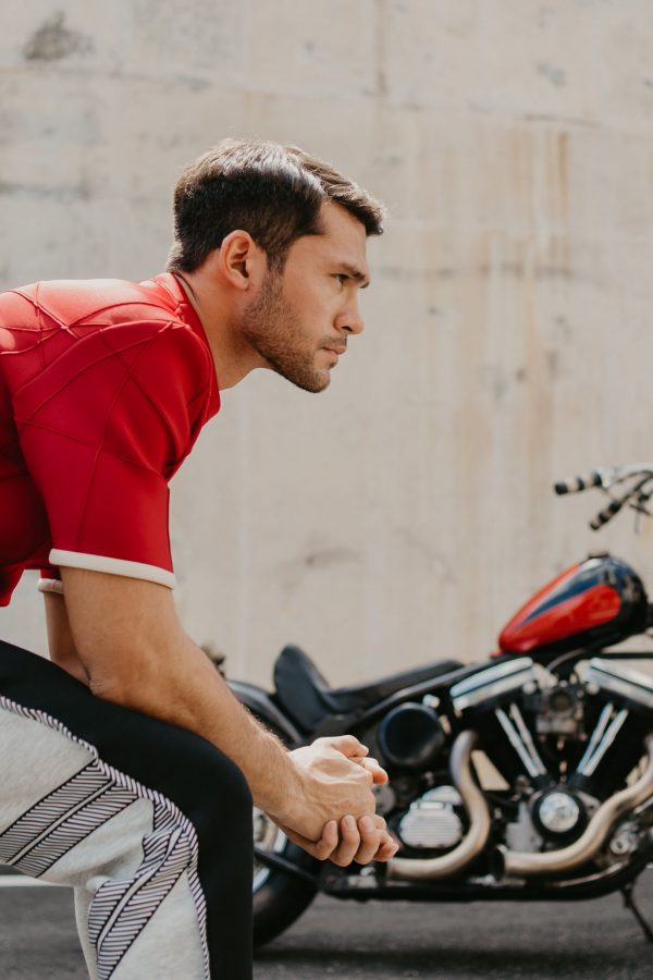 3D Stripe Neoprene Jumper (Red)