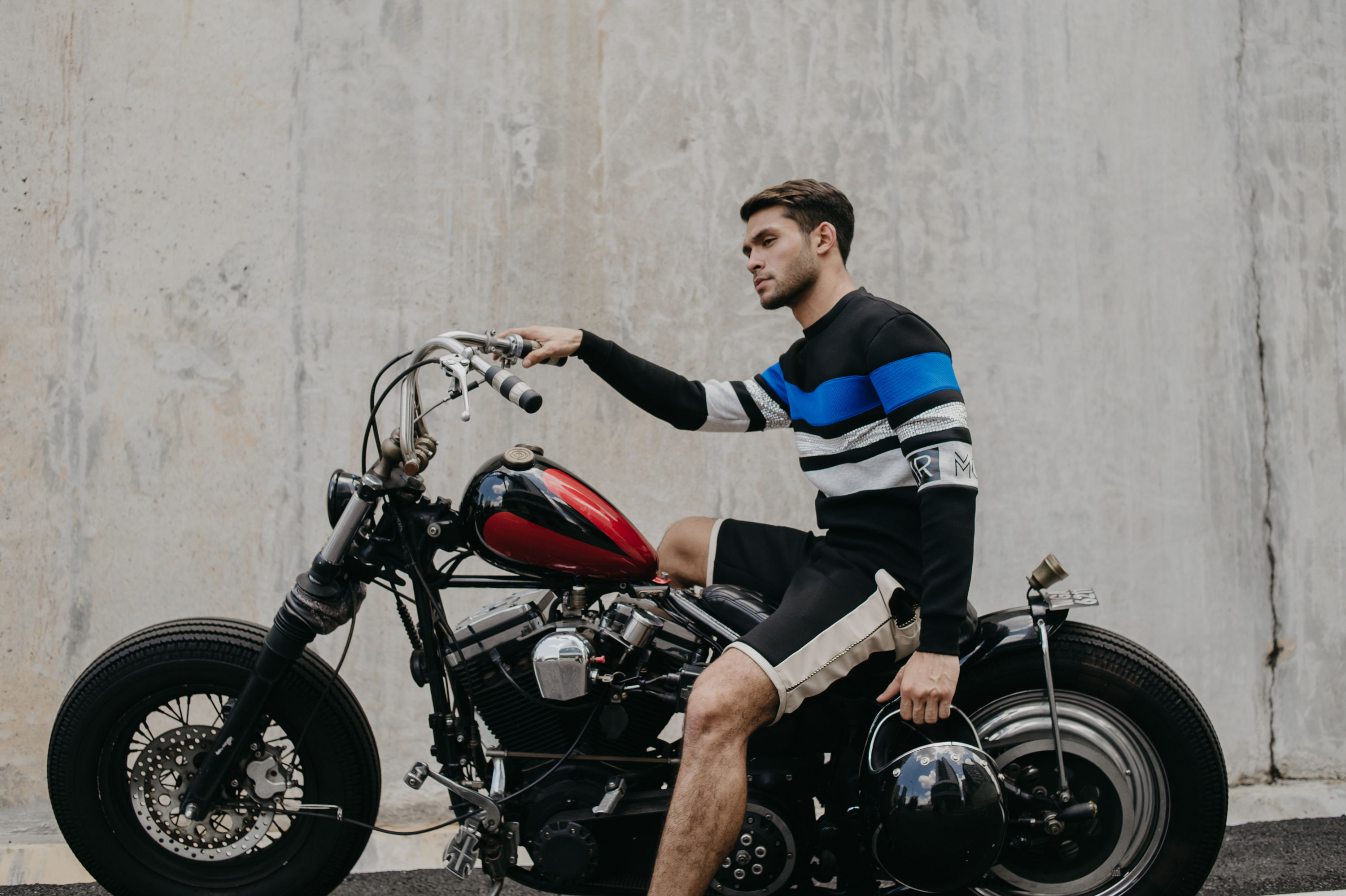 Tri-Colour Neoprene Jumper (Black, Blue And Grey) Tri-Colour Neoprene Jumper (Black, Blue And Grey)