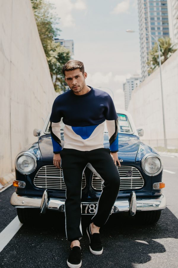 Tri-Colour Neoprene Jumper (Midnight Blue)